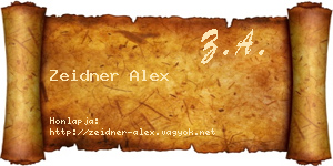 Zeidner Alex névjegykártya